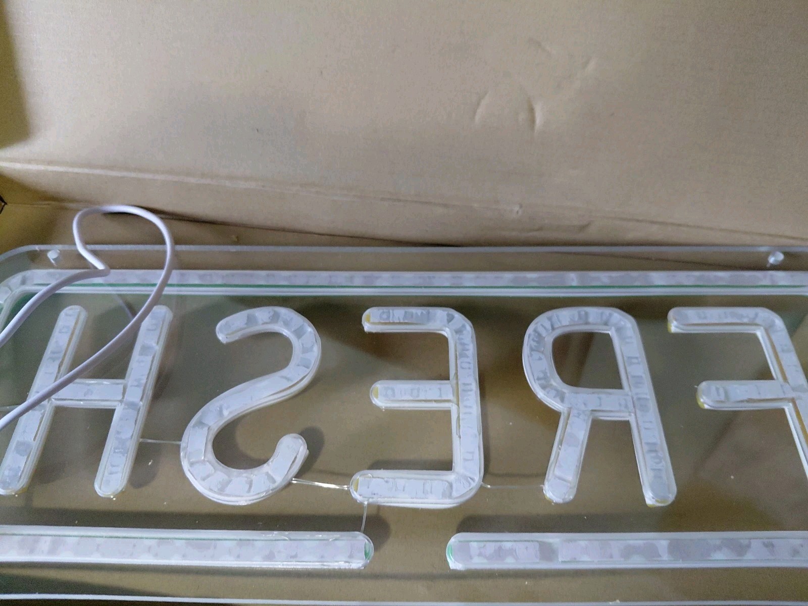 “Fresh” Sign | Neon, LED Light | 14.2″ x 5.6″ Bright!! USB Acrylic