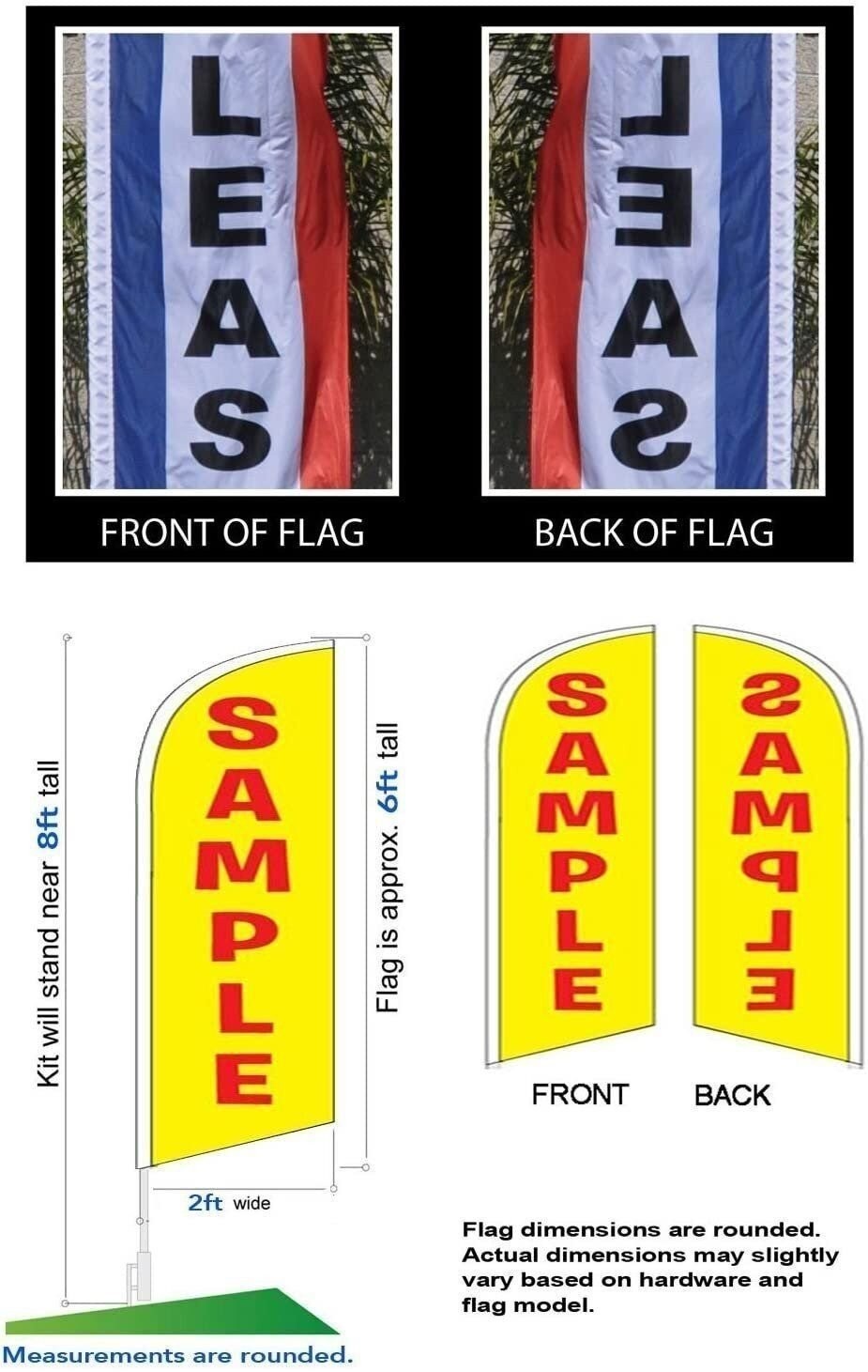Marina Blue Color Medium Size Feather Banner Swooper Flag Sigh with Flag Pole…