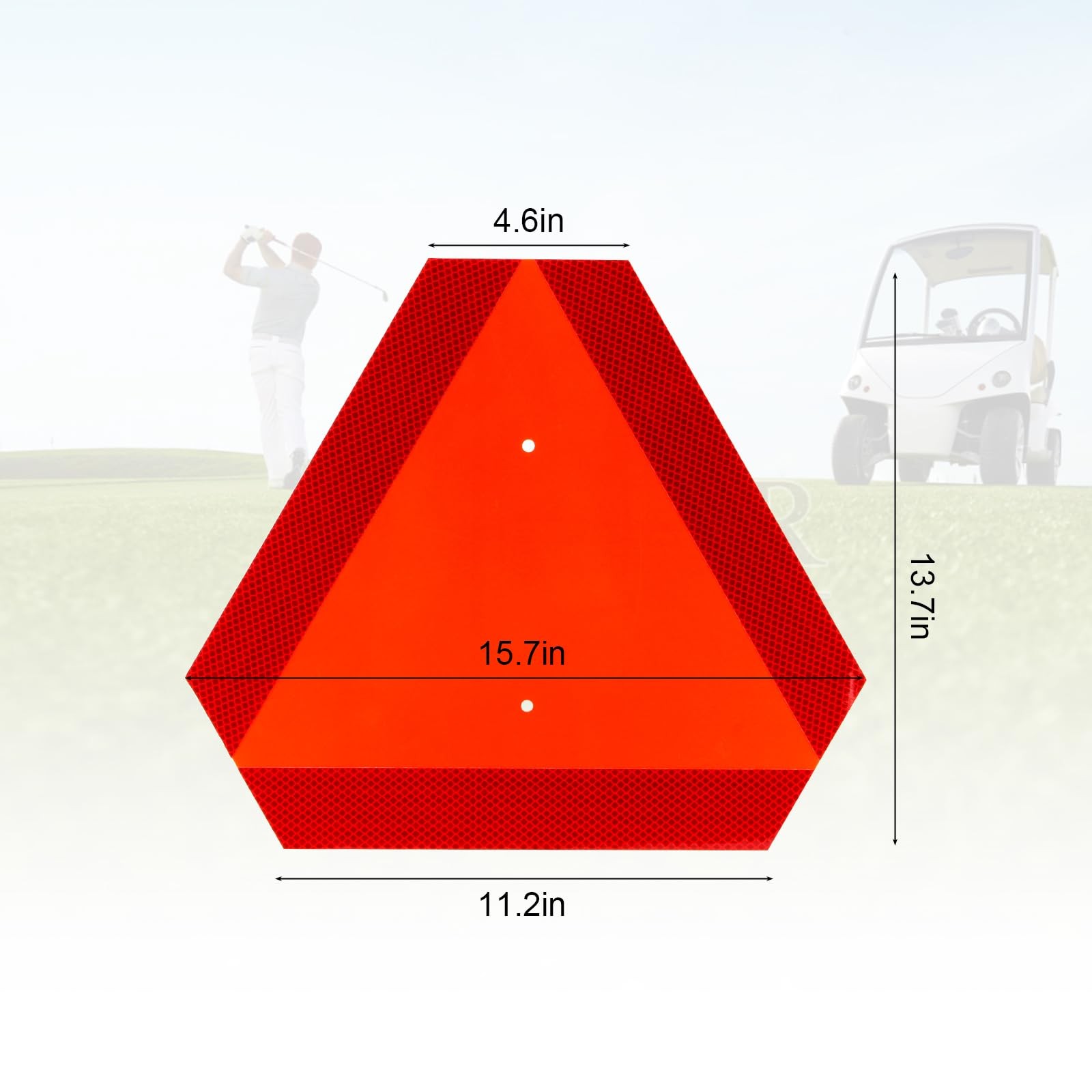 Señal triangular de aluminio para vehículos de movimiento lento (tractor)