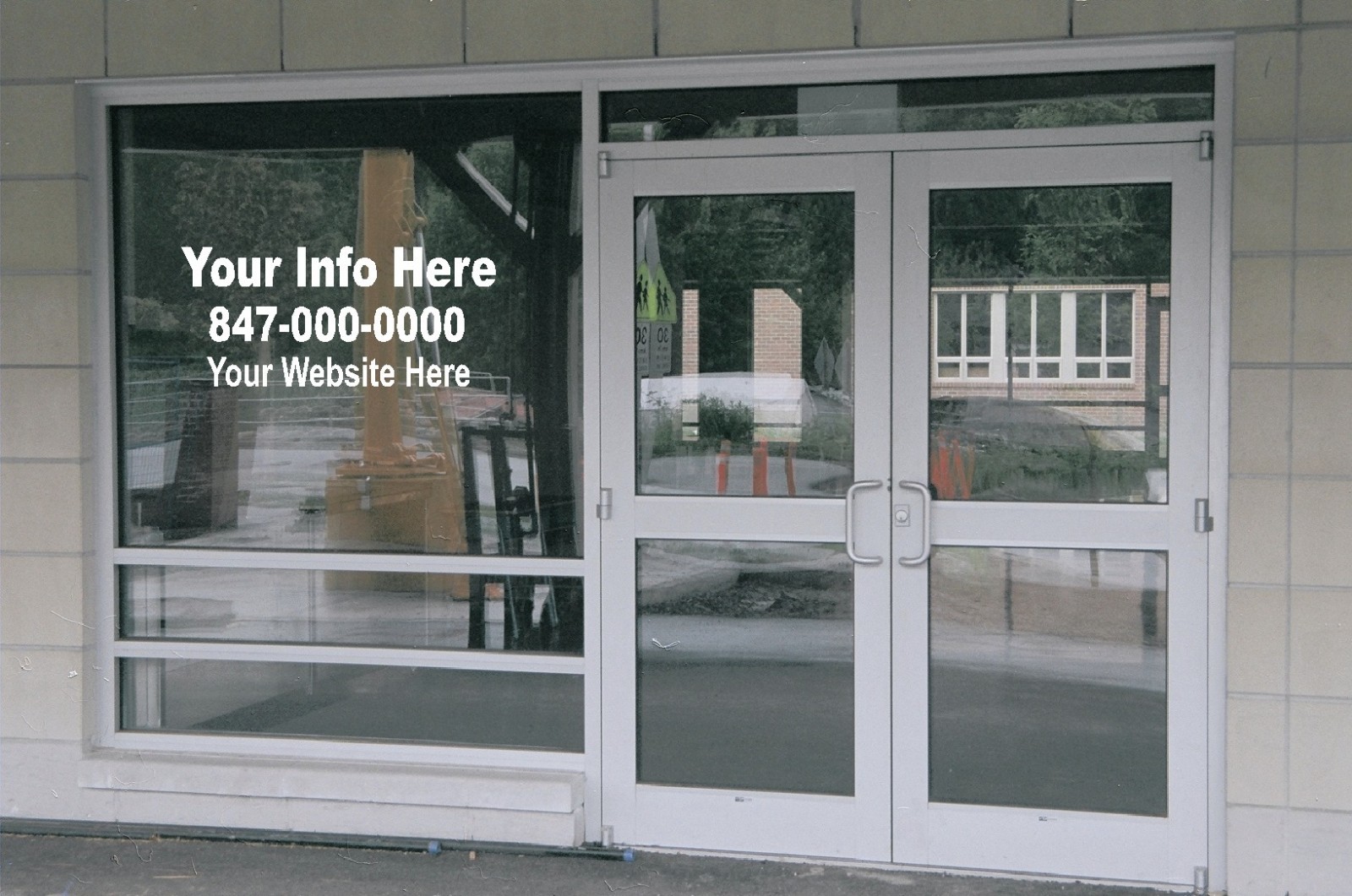Custom Vinyl Business Retail Window Lettering Graphics Decal Large 3 Line