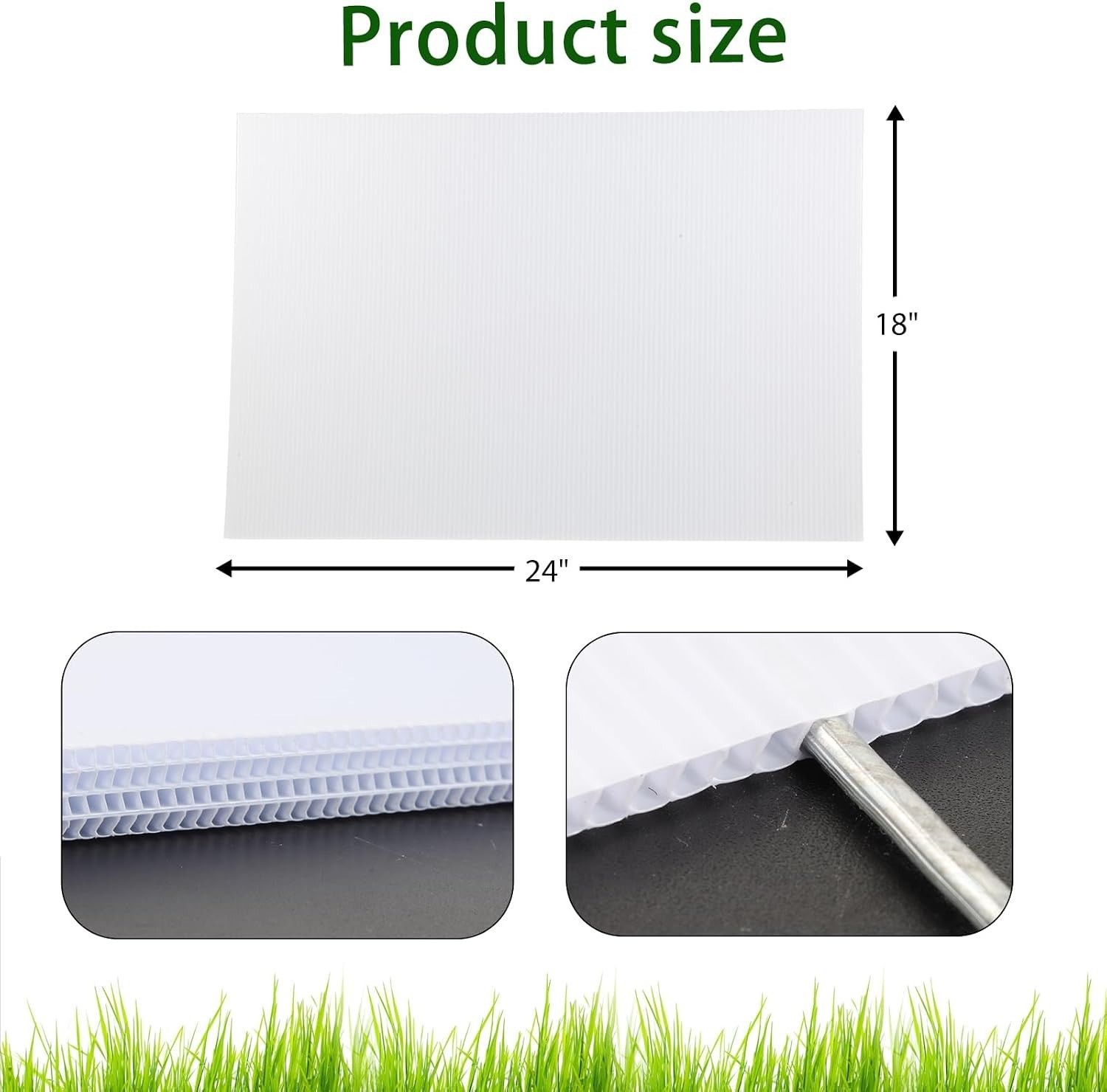 Weather-Resistant Blank Yard Signs 18×24” – 12 Pack for Any Event or Decoration