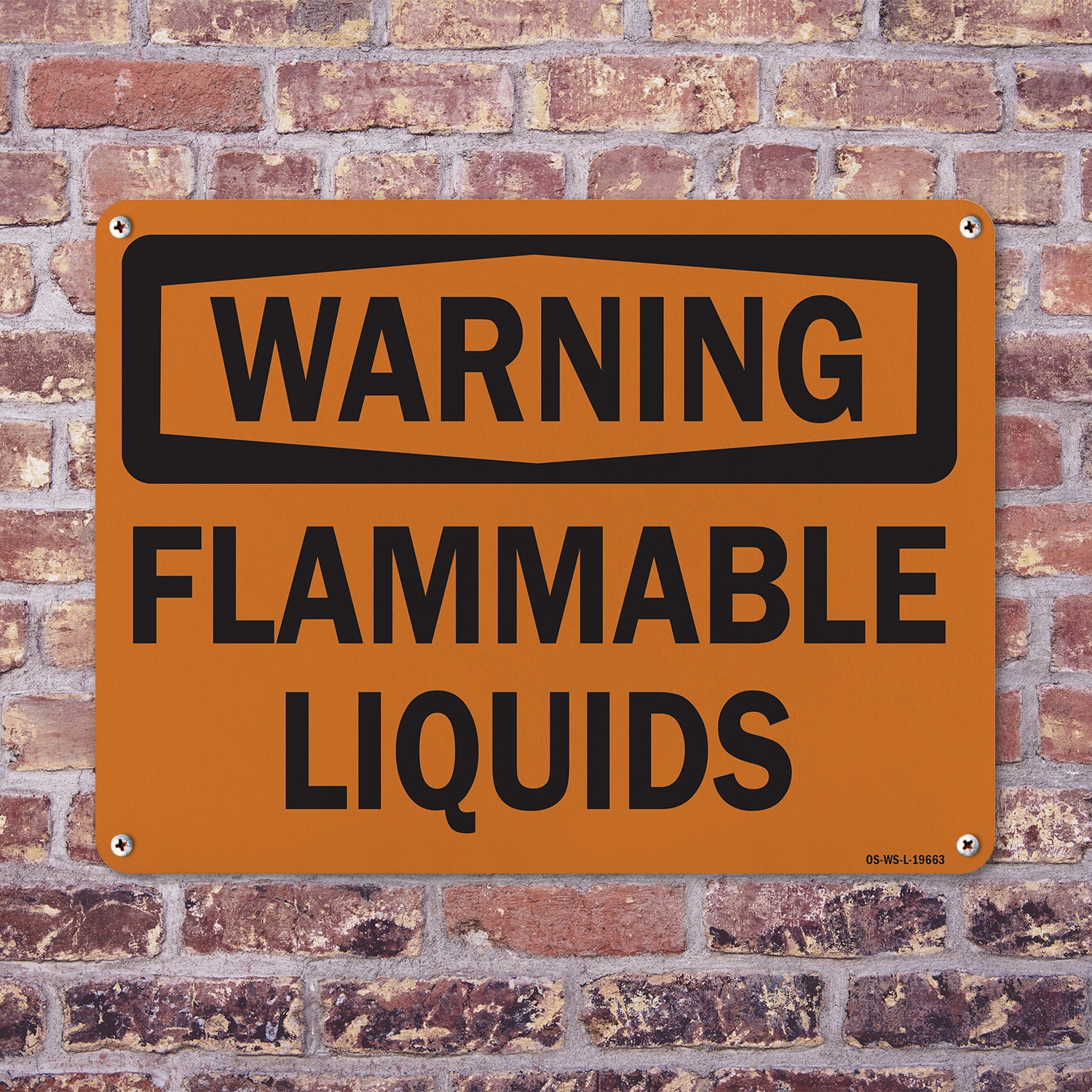 Flammable Liquids OSHA Warning Sign Metal, Plastic, Or Decal – 5 or 10 Pack
