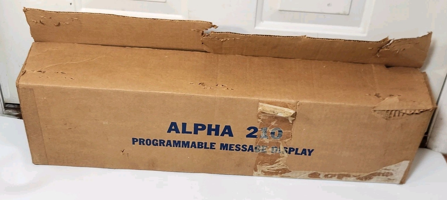 Vintage Nice Cond 1984 AMS Alpha 210 Programmable Digital Sign Original Box