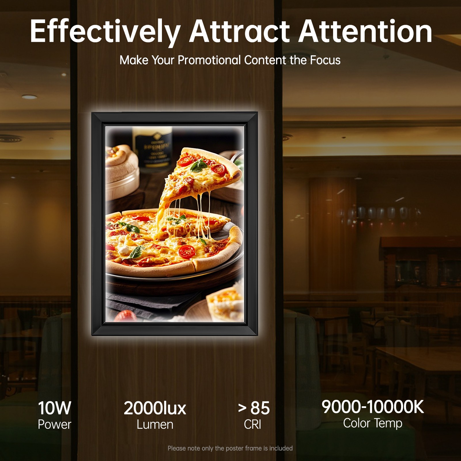 LED Light Box Backlit Movie Poster Art Picture Frame Advertising Display 18″x24″