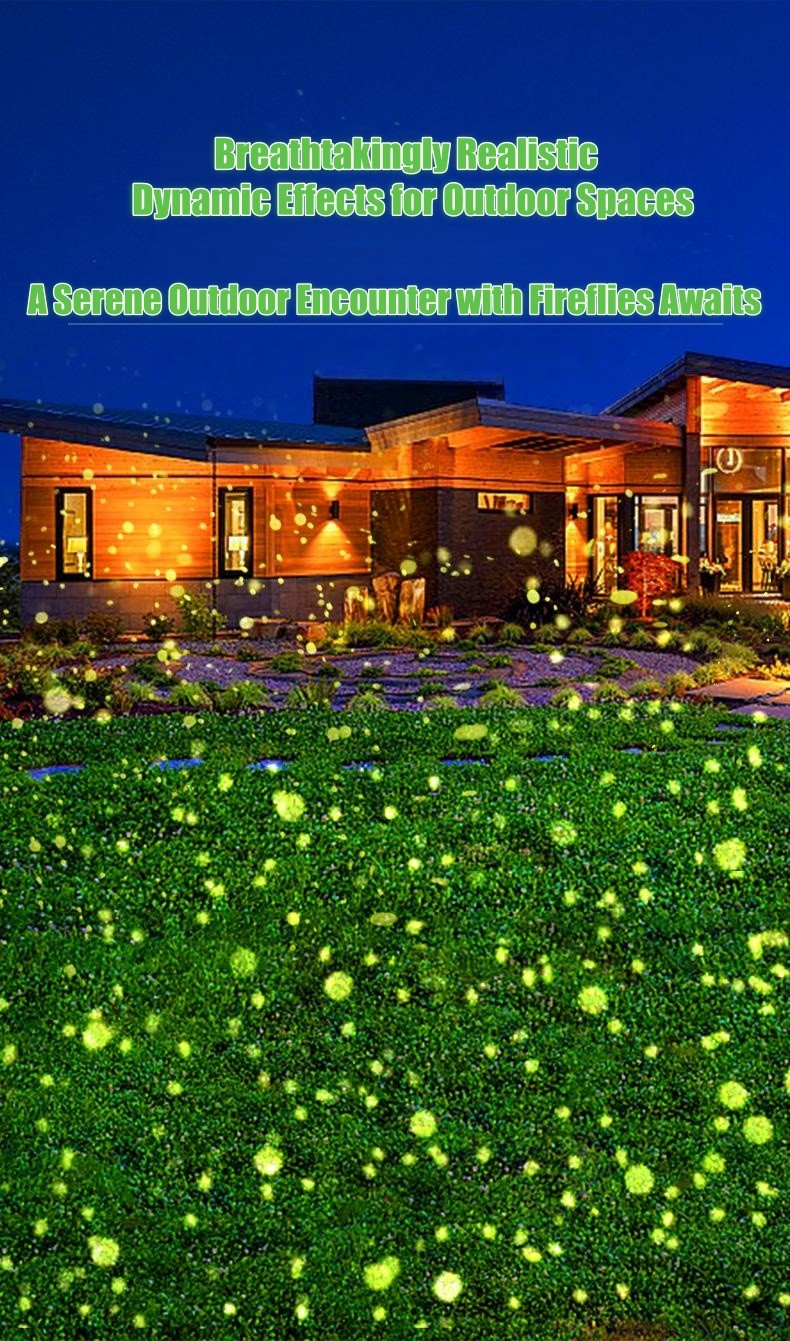 Outdoor Dynamic Firefly Laser Starry Sky Projection Light for Garden Landscape