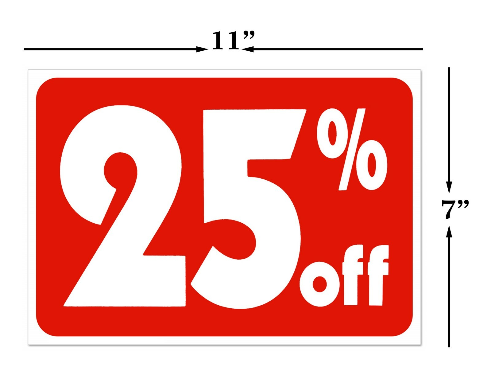 Sale 25% Off Sign Business Retail Store Shopping Message Sign Durable Plastic