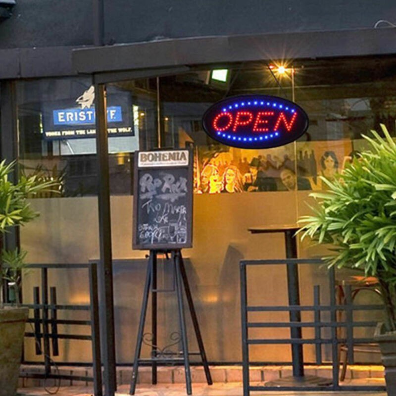 Bright LED Neon Light OPEN Sign Business Animated Motion with ON/OFF 19×10″ USA