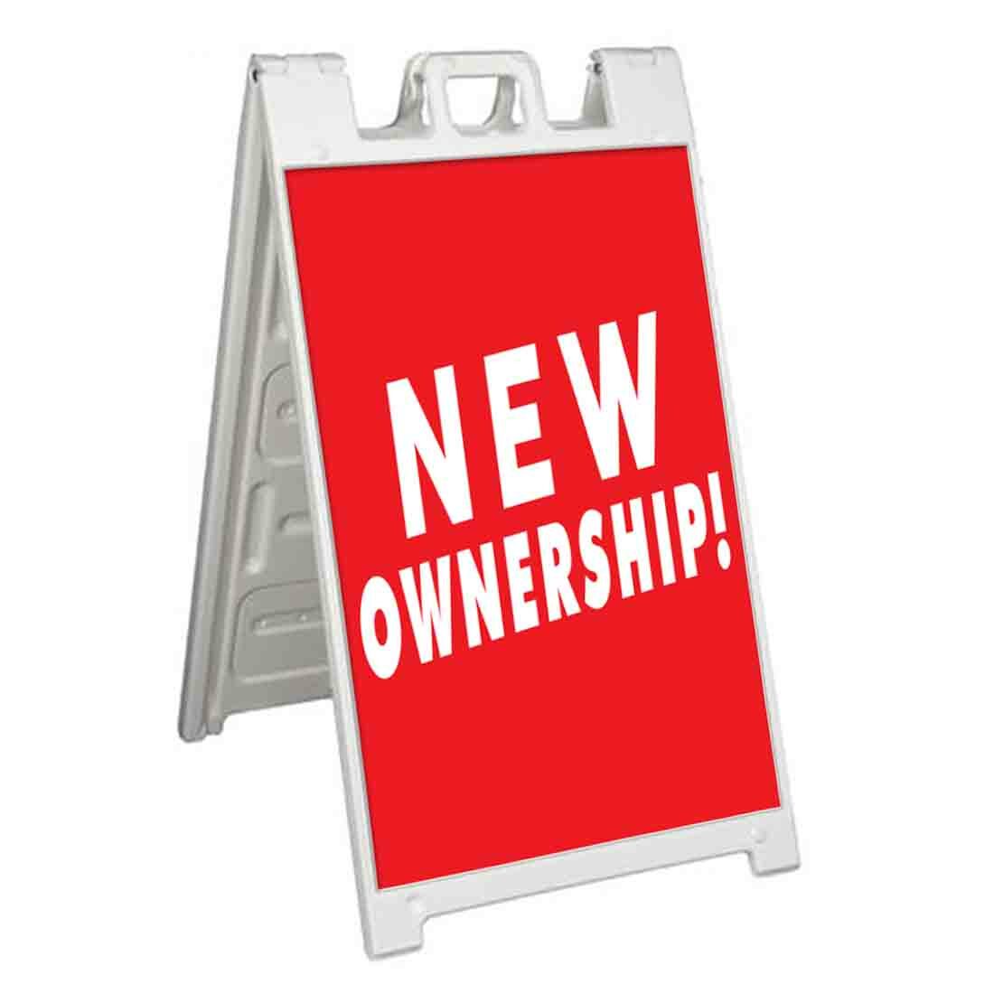 NEW OWNERSHIP! Signicade 24×36 Aframe Sidewalk Sign Banner Decal NEW MANAGEMENT