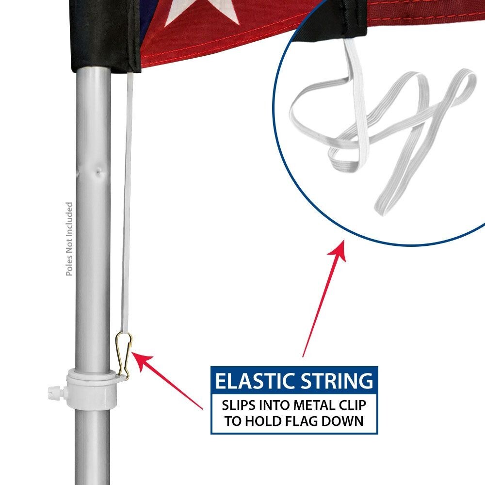 White Solid Color Windless Advertising Banner Flag & Pole Kit