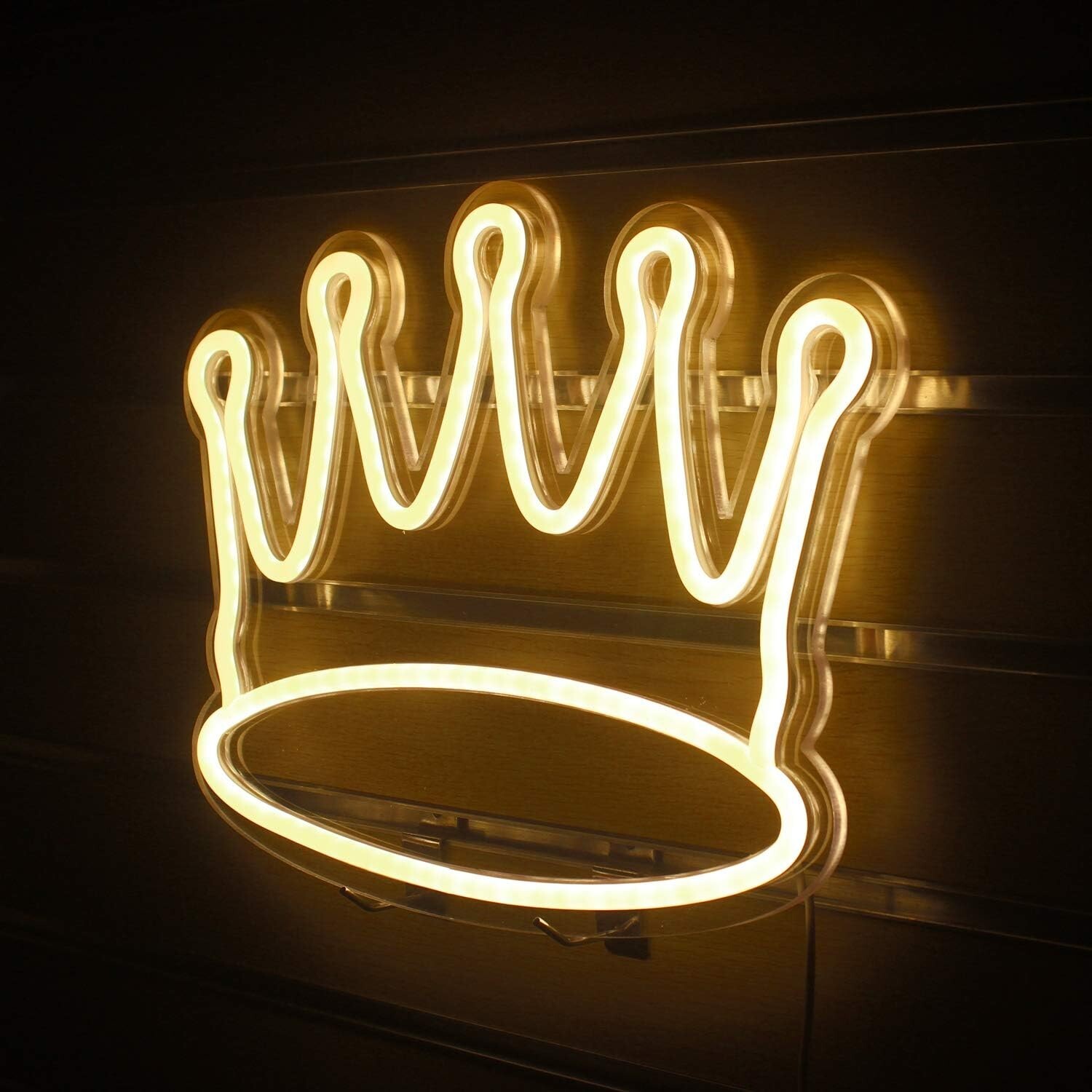 Letreros De Neón Corona Led Luz De Neón Colgante De Pared Grande Blanco Cálido