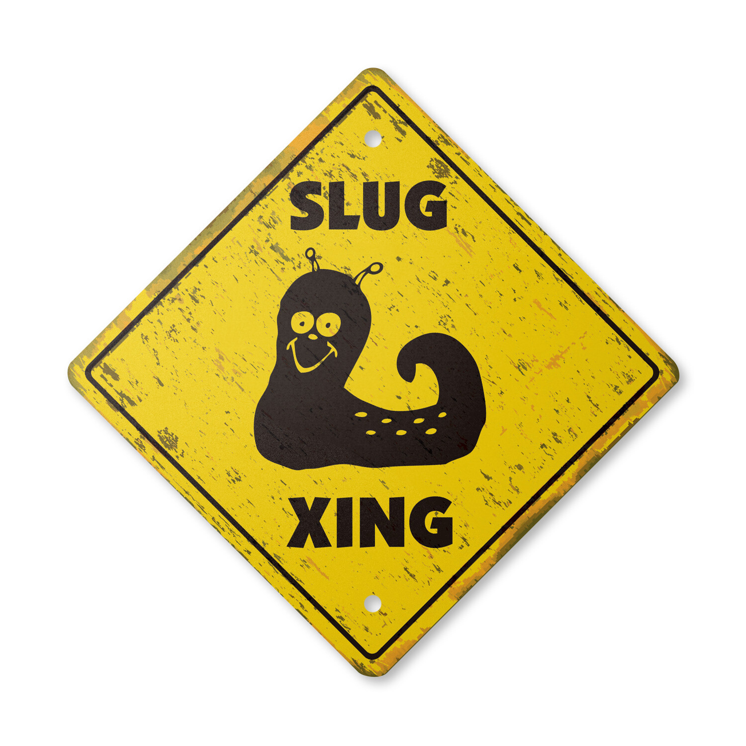 Slug Vintage Crossing Sign Xing Plastic Rustic Indoor Outdoor Tall garden snail