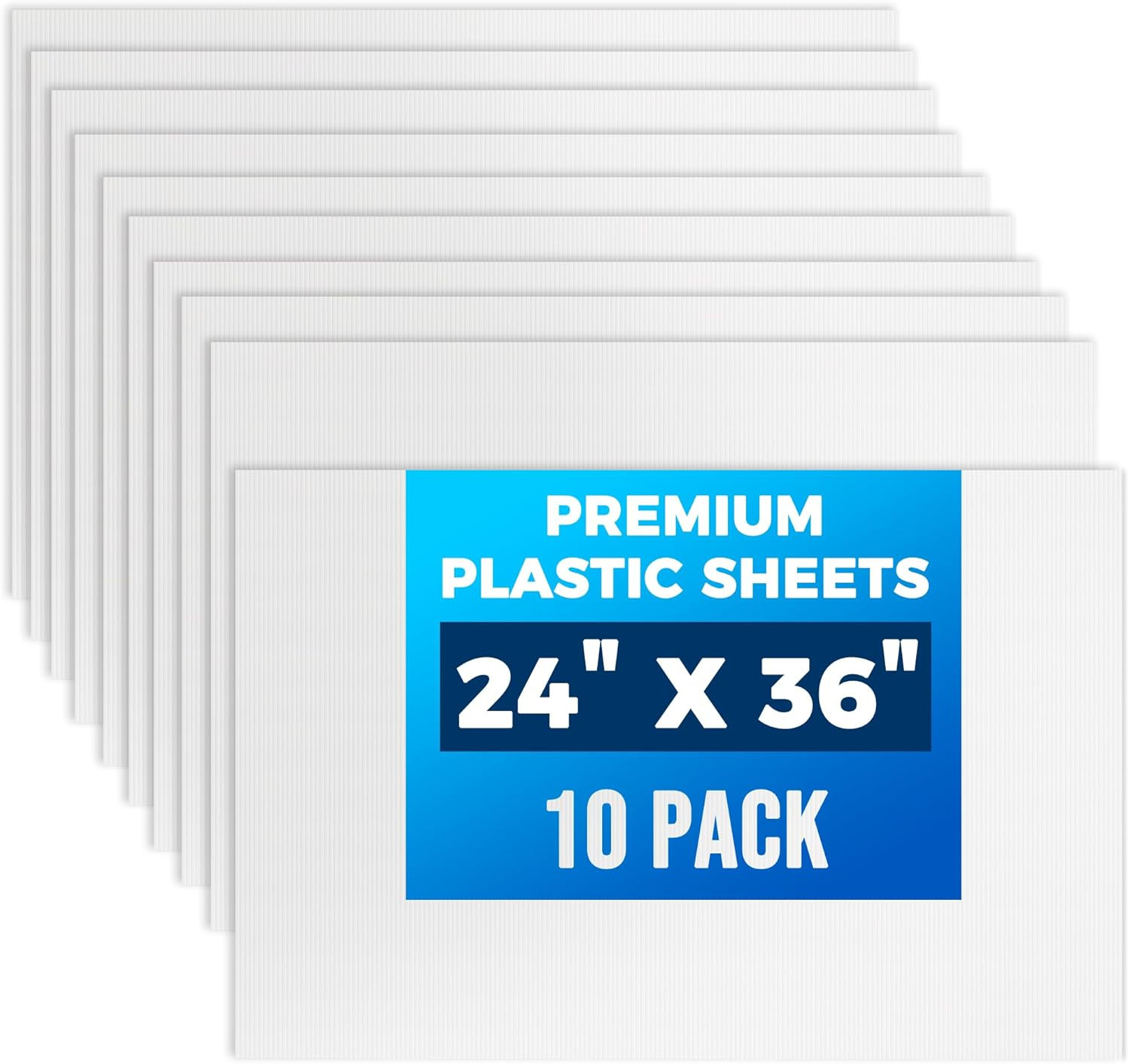 10-Pack Poster Board 24X36 Corrugated Plastic Sheets – 4Mm, Extra Large Waterpro