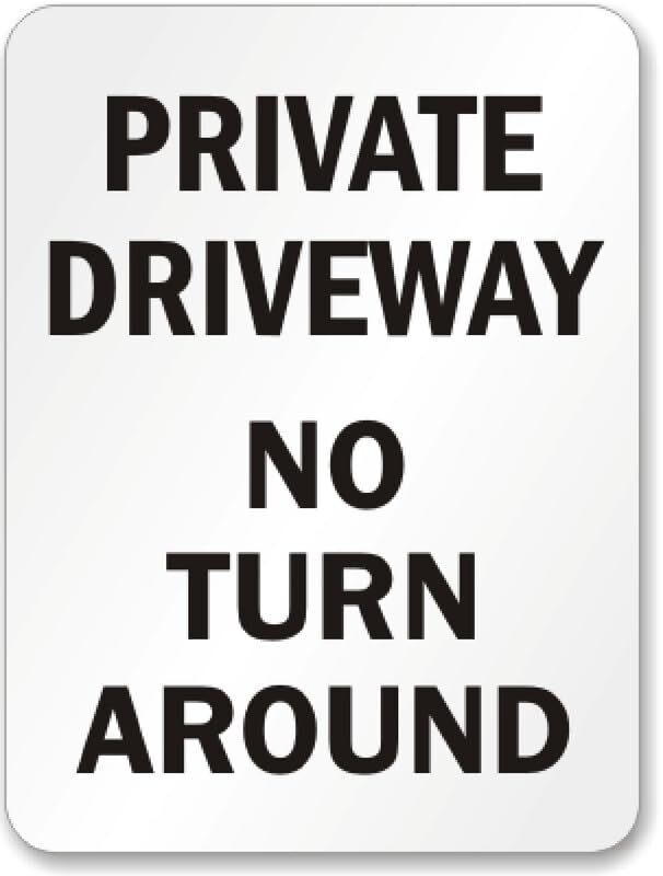 Aluminum Private Property Sign Weatherproof Outdoor Metal 8×12 P00422