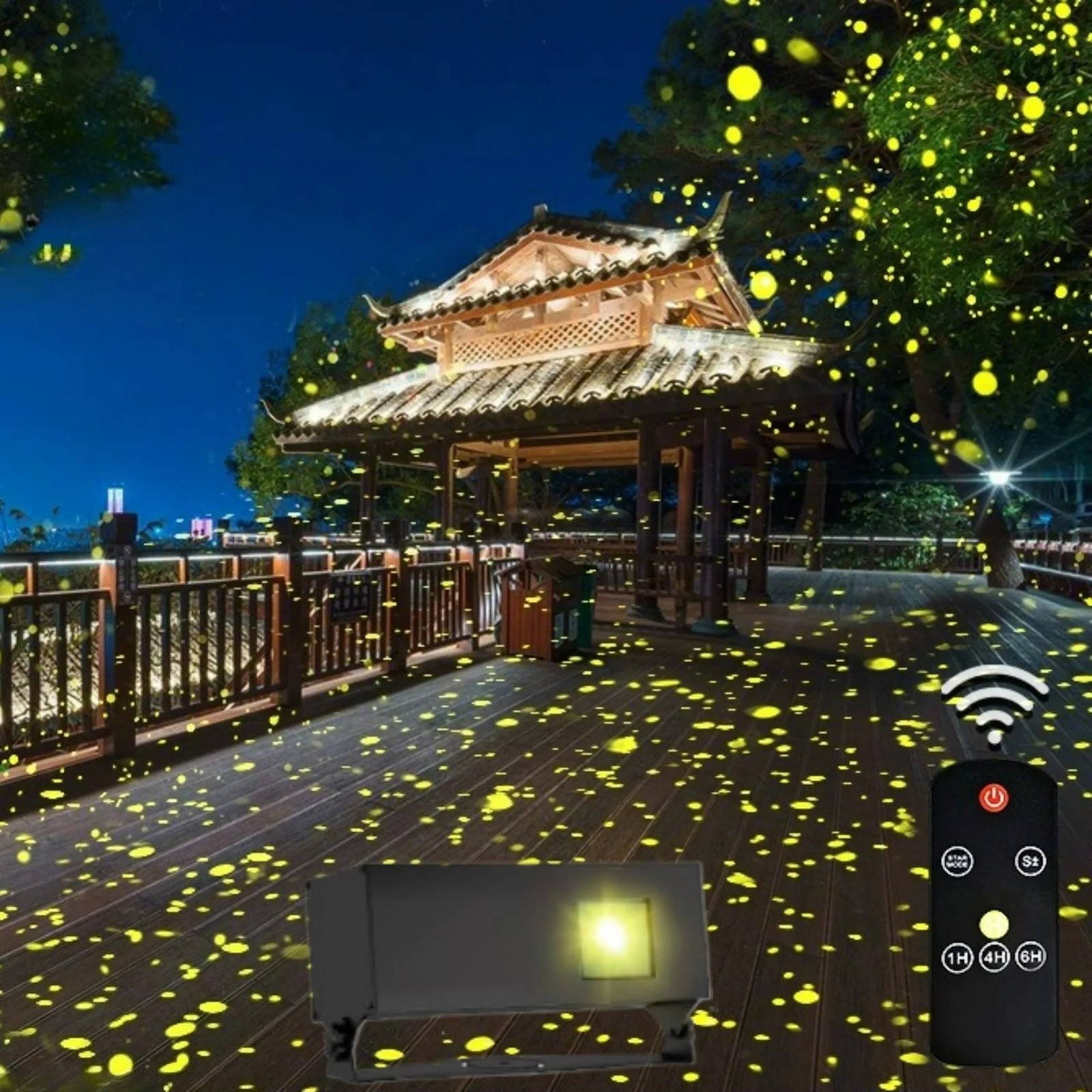 Outdoor Dynamic Firefly Laser Starry Sky Projection Light for Garden Landscape