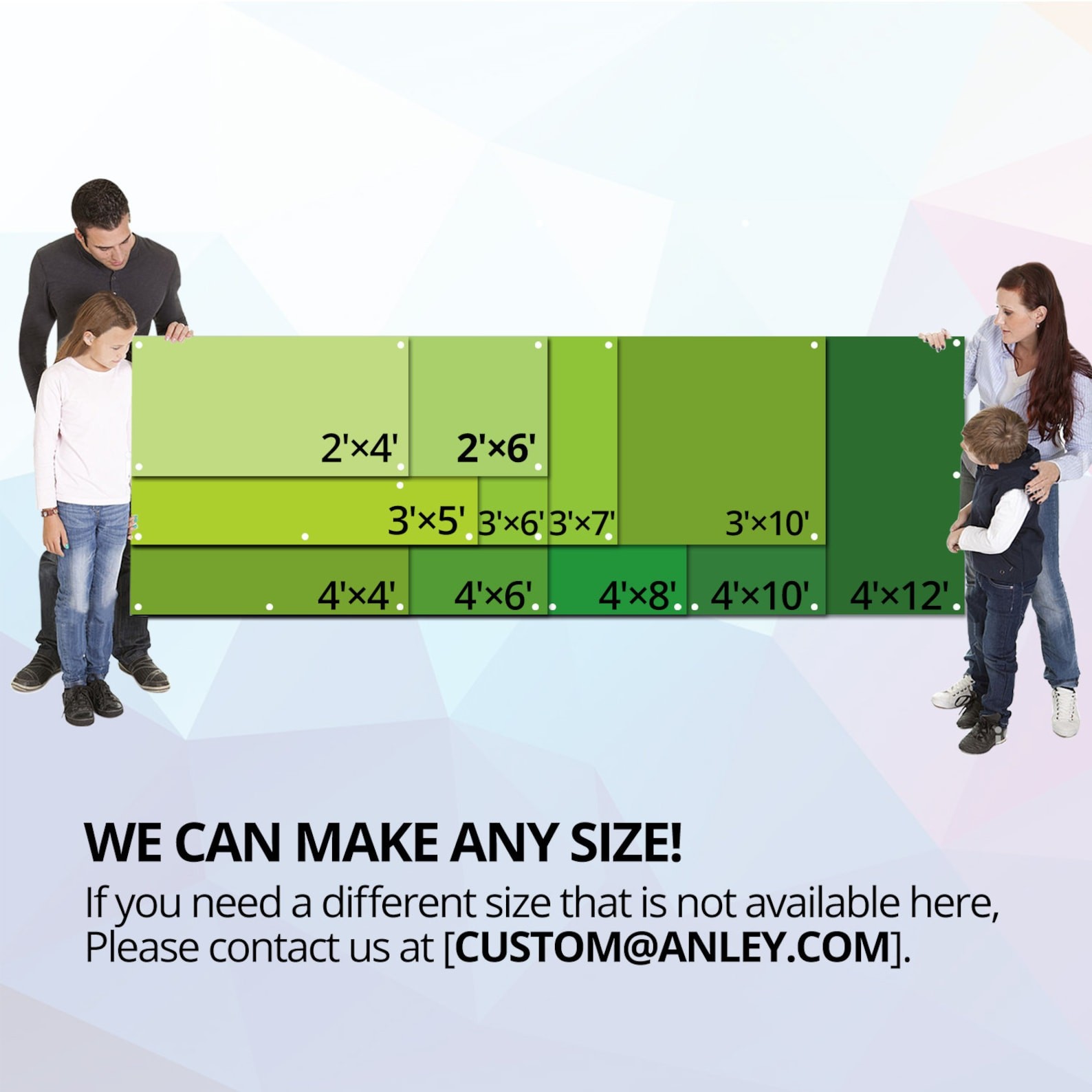 Anley Custom Vinyl Banner – 18oz Heavy Duty Vinyl Sign – Personalized Banner