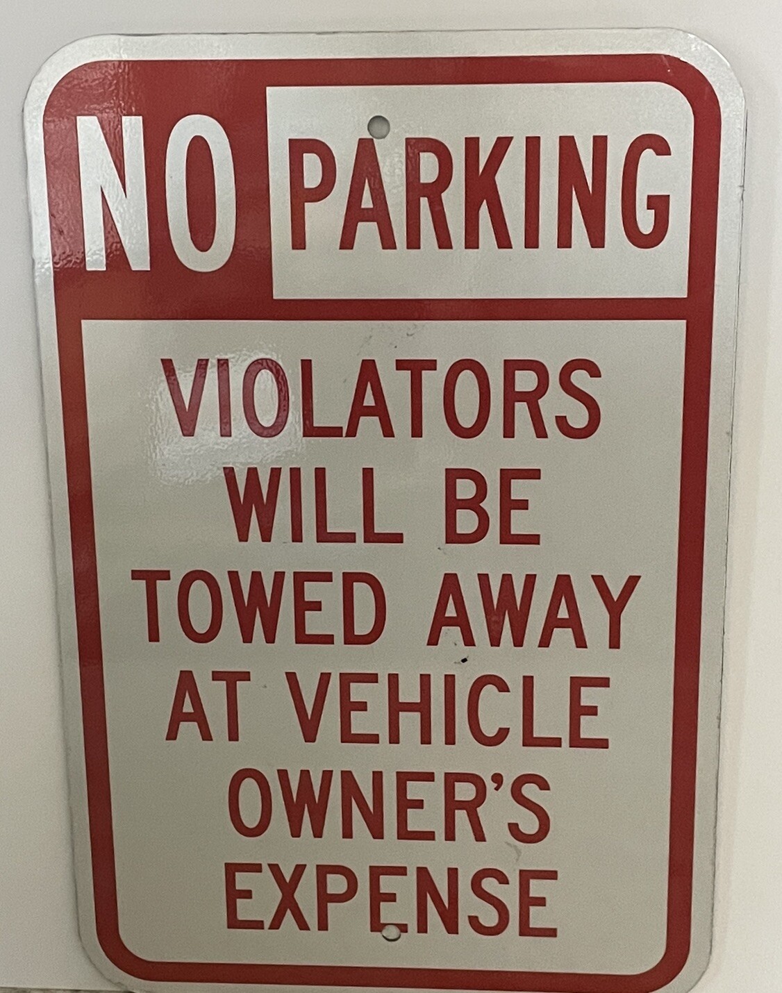 SmartSign 12”x18” NO PARKING Sign Violators Will Be Towed B80C **NEW**