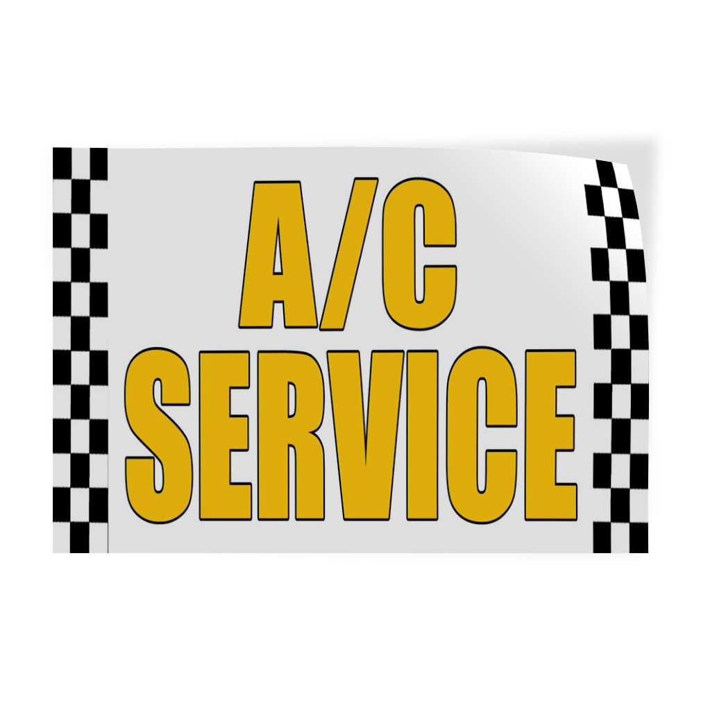Decal Stickers A C Service Car Body Shop Repair Business Vinyl Store Sign Label