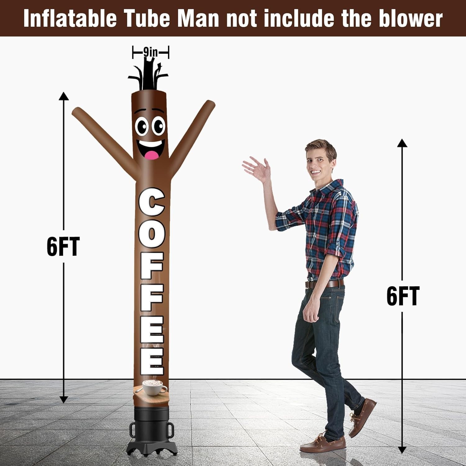 6 ft Air Inflatable Dancer Wacky Waving Inflatable Tube Man NEW-Open Package