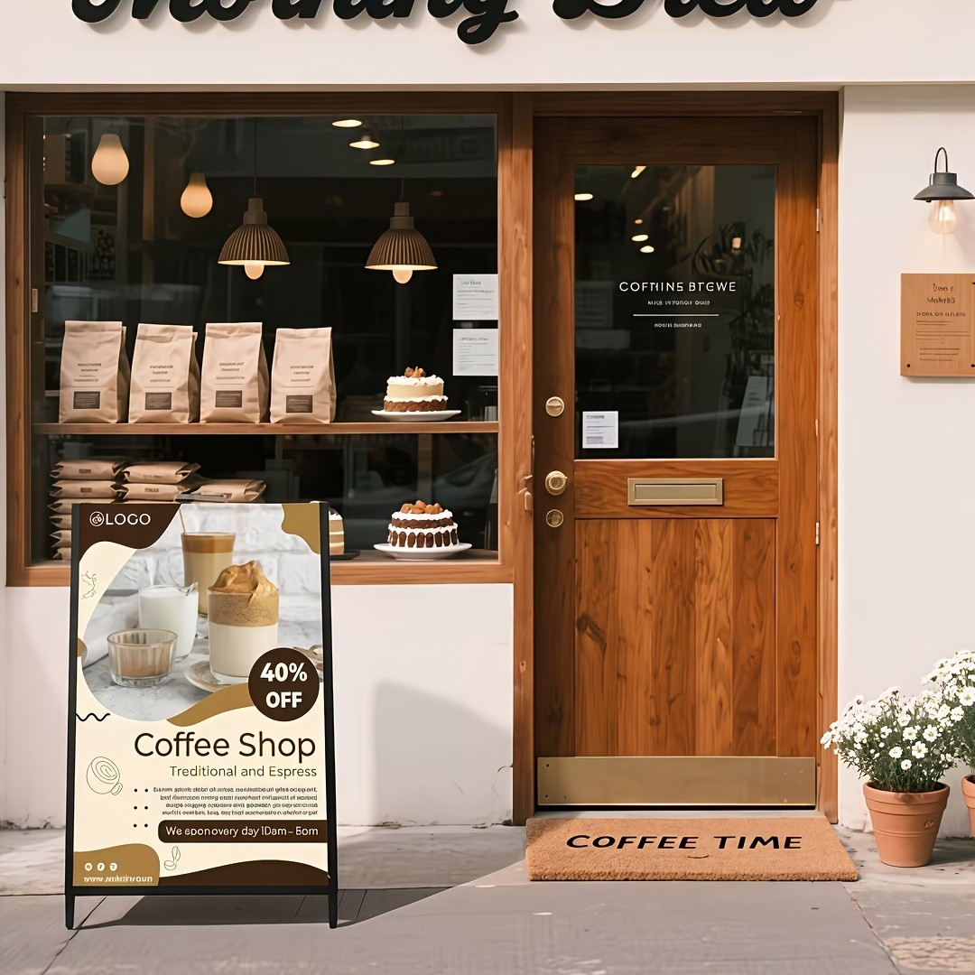 1/2pcs Heavy Duty Metal A-Frame Sidewalk Sign