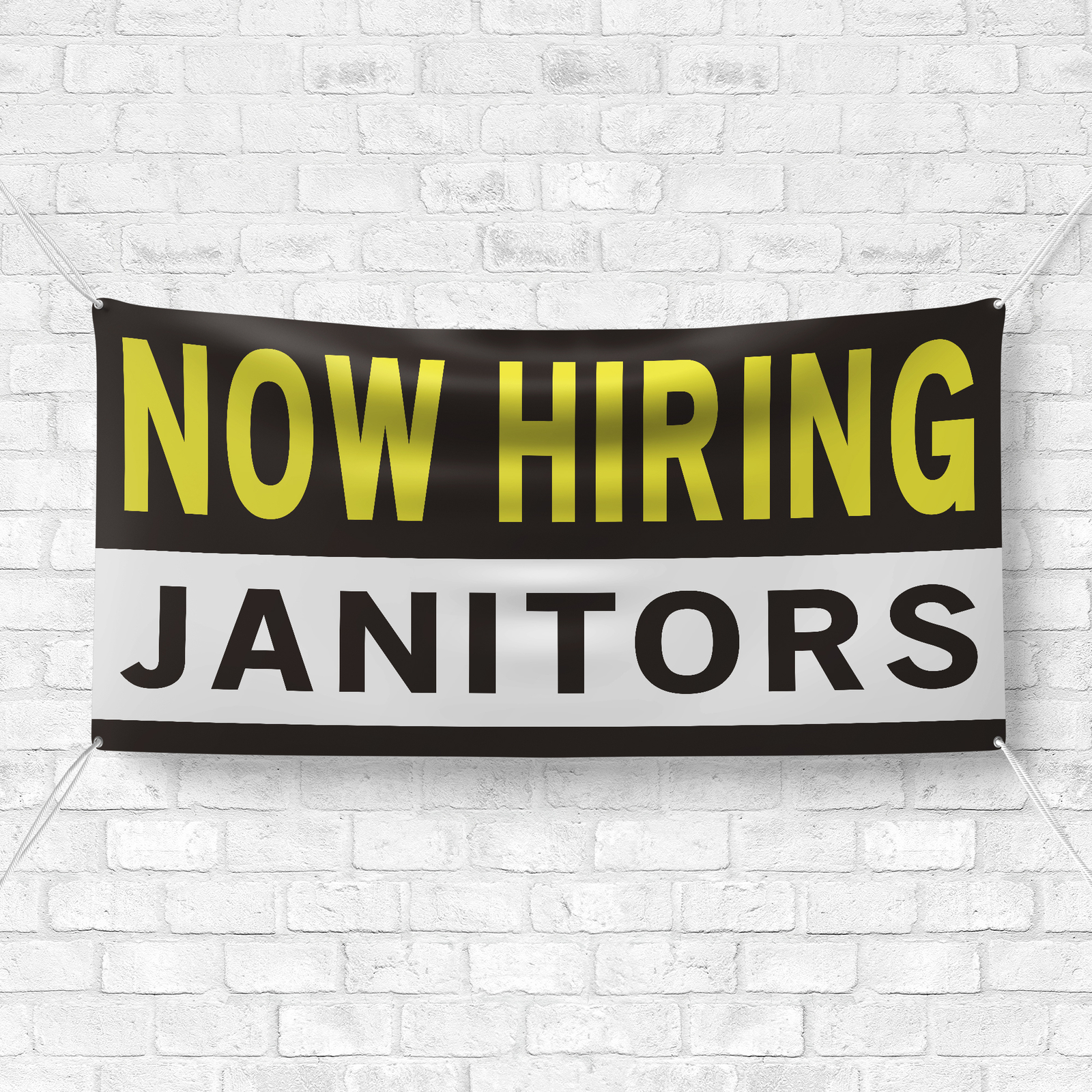 Now Hiring Janitors 13 oz Heavy Duty Vinyl Banner Jobs Available Custodian Sign