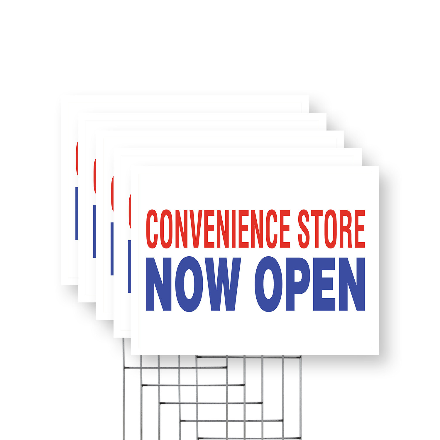 Convenience Store Now Open Yard Sign Local Groceries, Quick Access, New Location