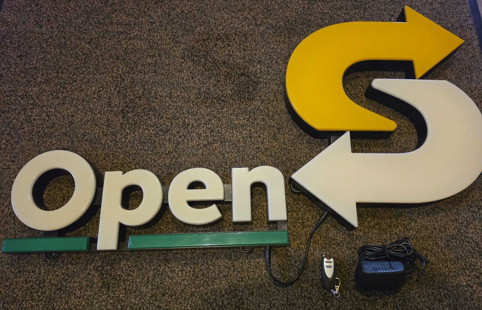 Subway Indoor LED Open Sign Display & Wireless Remote Authentic