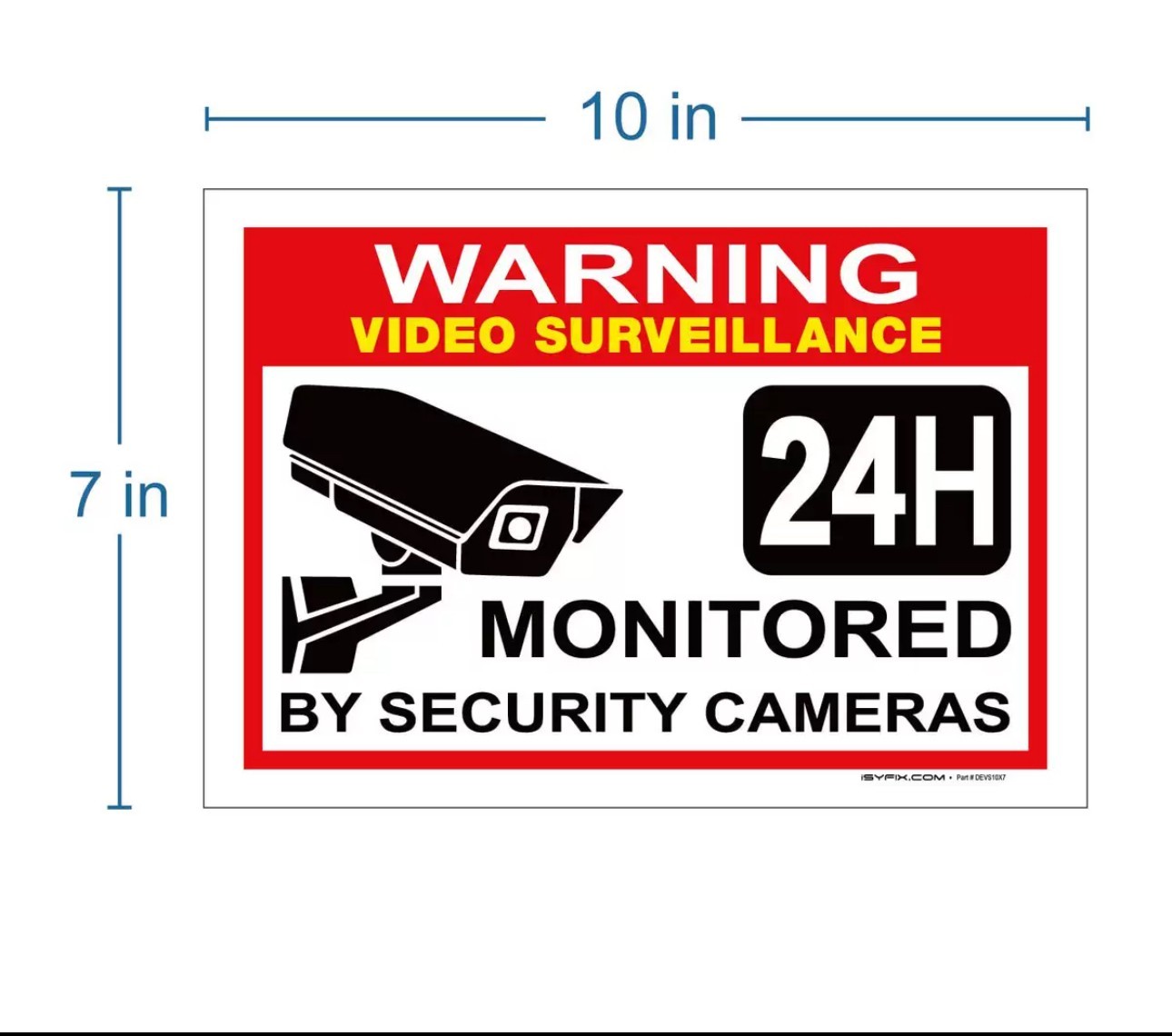 Smile You’re on Camera Sign Video Surveillance Signs 10″x 7″ UV Protected cctv