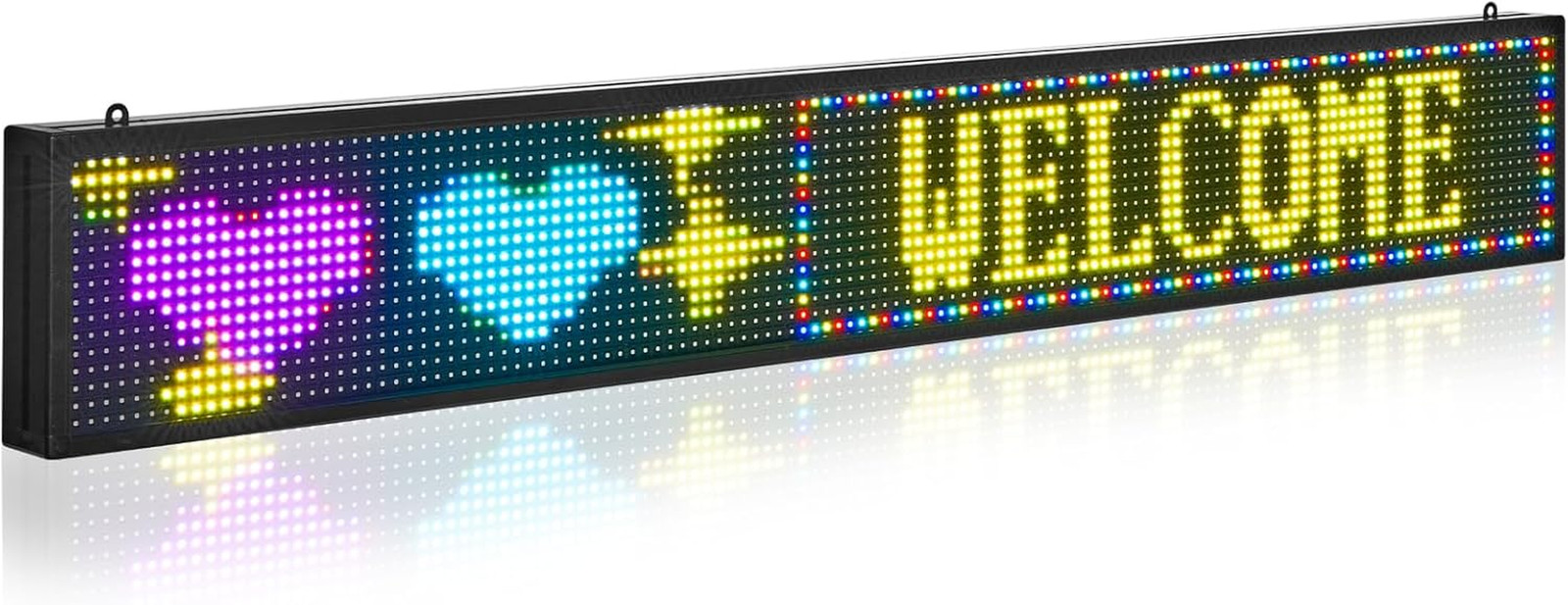 Customizable LED Scrolling Sign – Bluetooth Controlled 52×8 In Advertising Displ