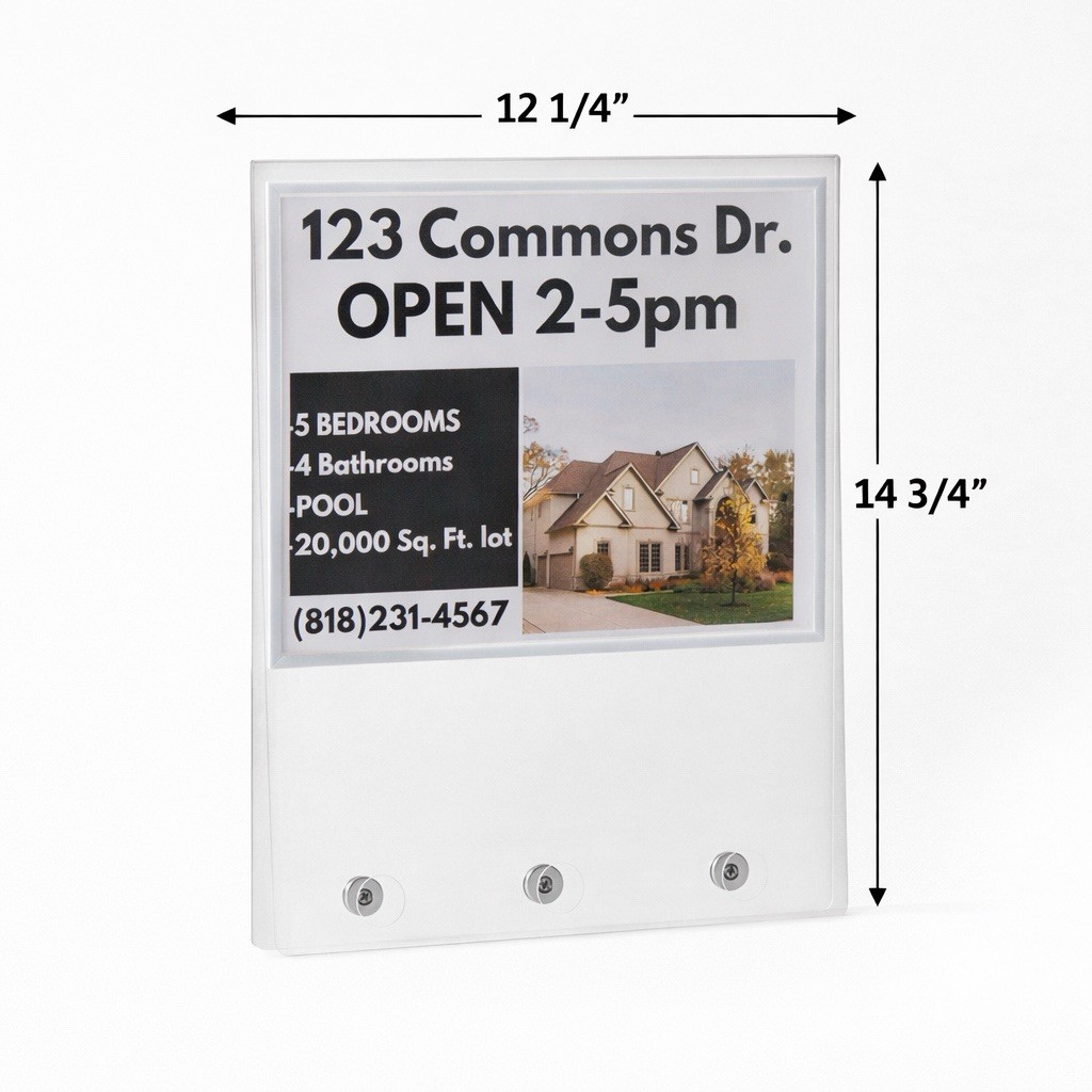 Plasticade Signicade A-Frame Sign Topper Holds 8.5 x 11 Inserts Double Sided