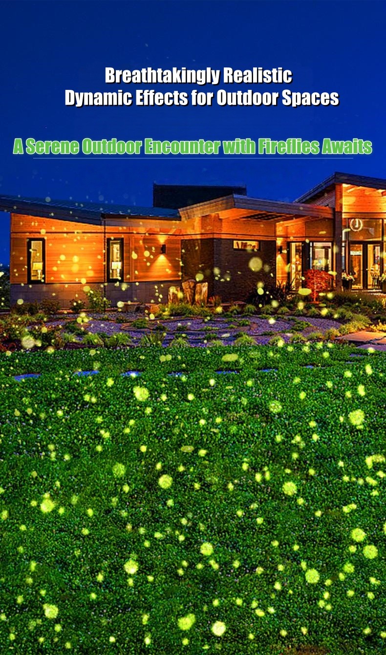 Outdoor Dynamic Firefly Laser Starry Sky Projection Light for Garden Landscape