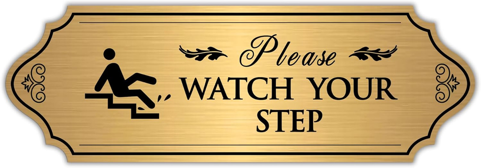 Self-Adhesive Waterproof “Watch Your Step” Sign for Indoor/Outdoor Use