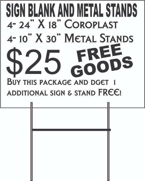 Blank Yellow Coroplast 3 Pieces 24″X18″