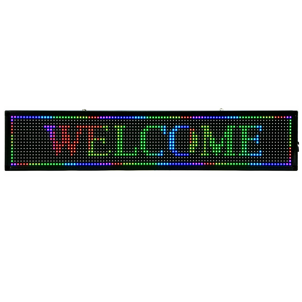 40″ x 8″ Programmable LED Scrolling Sign with Seven Colors for Advertising