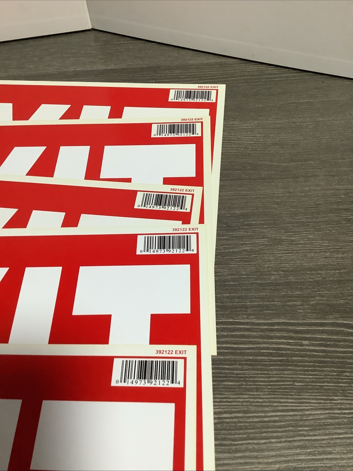 EXIT Sign 8”x 12” Plastic Flexible Lot Of 5 NOS Midwest Sign & Key 39122