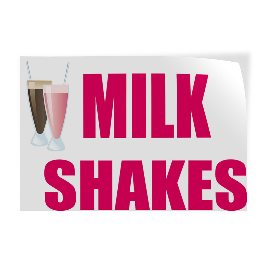 Decal Stickers Milk Shakes Outdoor Advertising Printing G Vinyl Store Sign Label