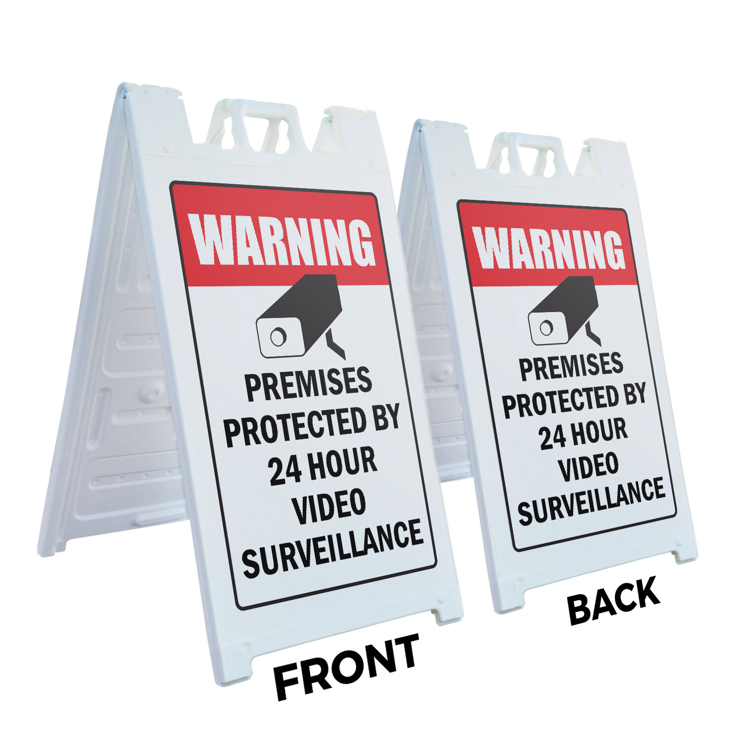 A-frame Sidewalk Video Surveillance 24″ x 36″ Double Sided A-Frame Sidewalk Sign