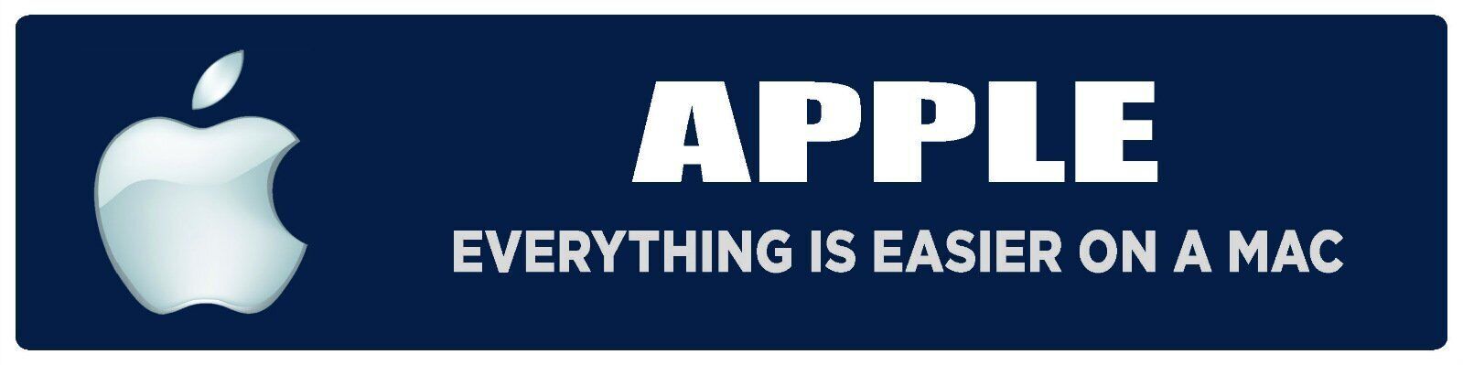Apple | Branded Premium Decorative Display Sign | 6″h x 24″w