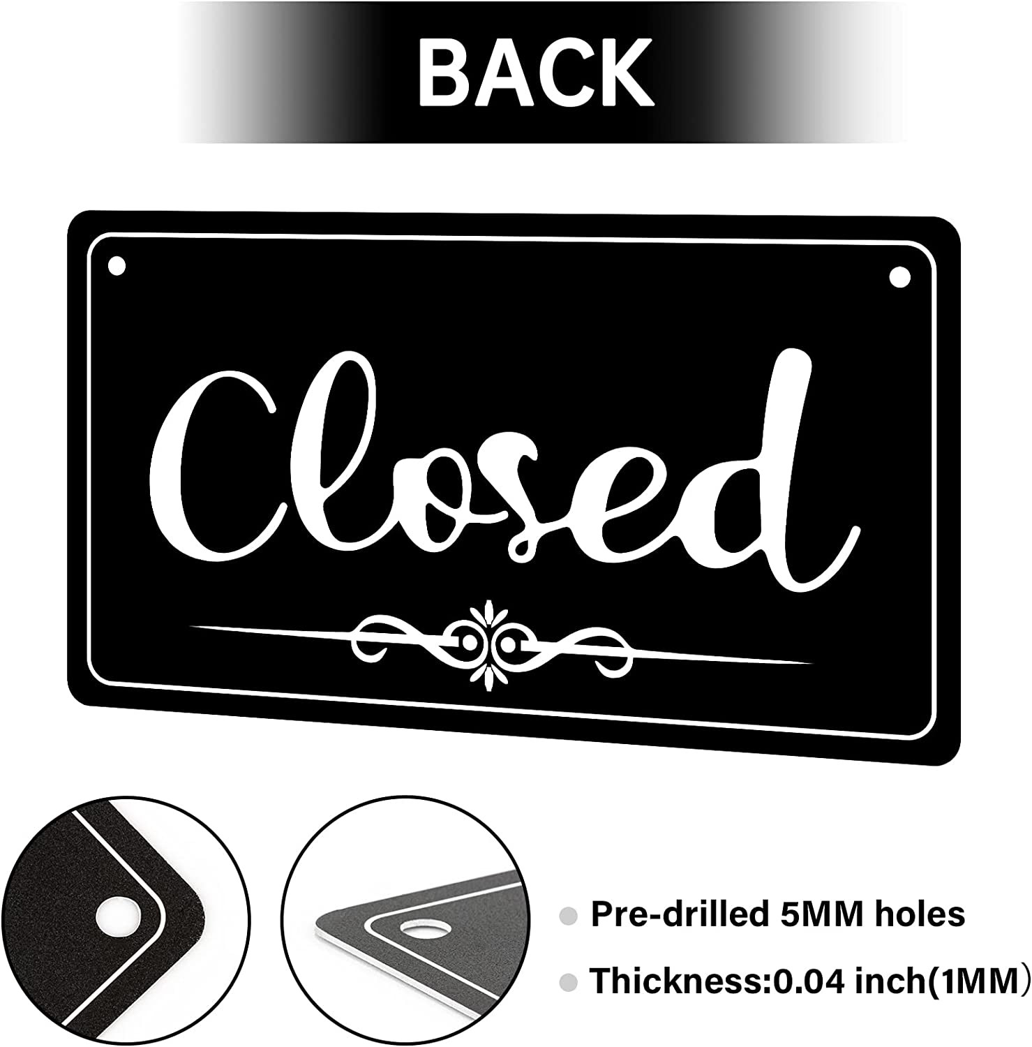 Open Signs Double Sided Open Closed Sign Business Hours Sign Hanging Business Op
