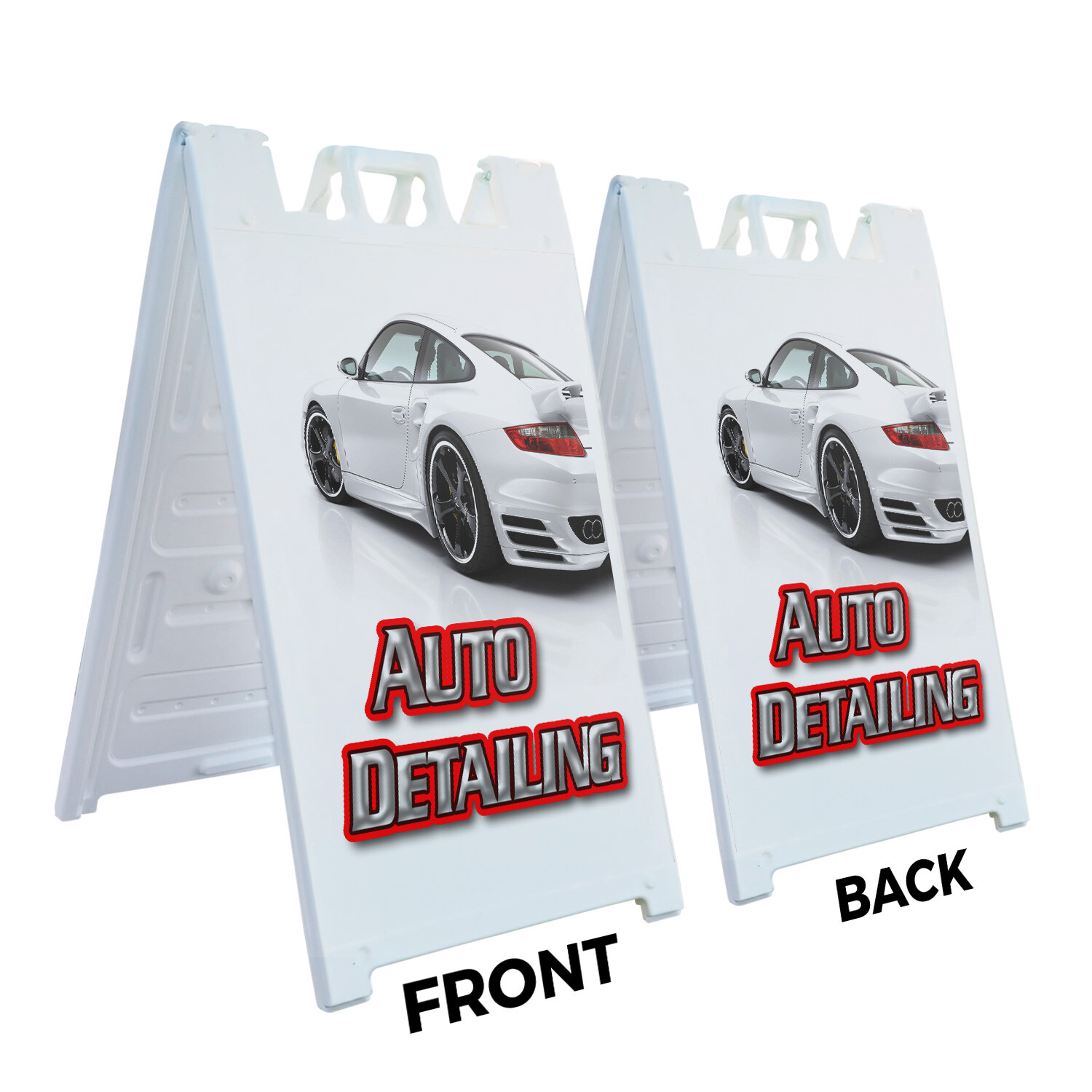 A-frame Sidewalk Auto Detailing 24″ x 36″ Double Sided A-Frame Sidewalk Sign