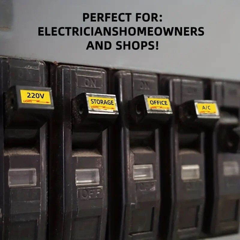 1-set 129pcs Circuit Breaker Box Labels, Conspicuous Identification Weatherproof