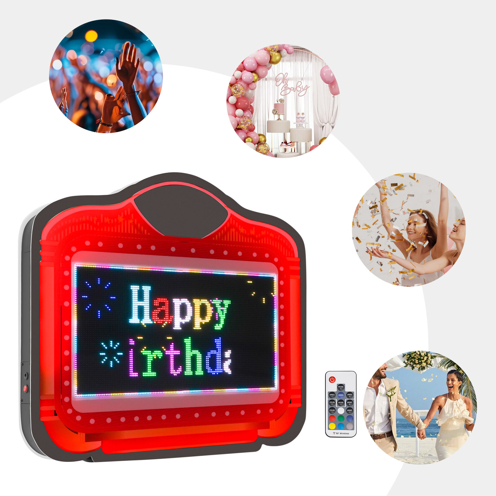 LED Displayer Rectangular Letter Presenter DisplayerAPP Programmable DisplaySign