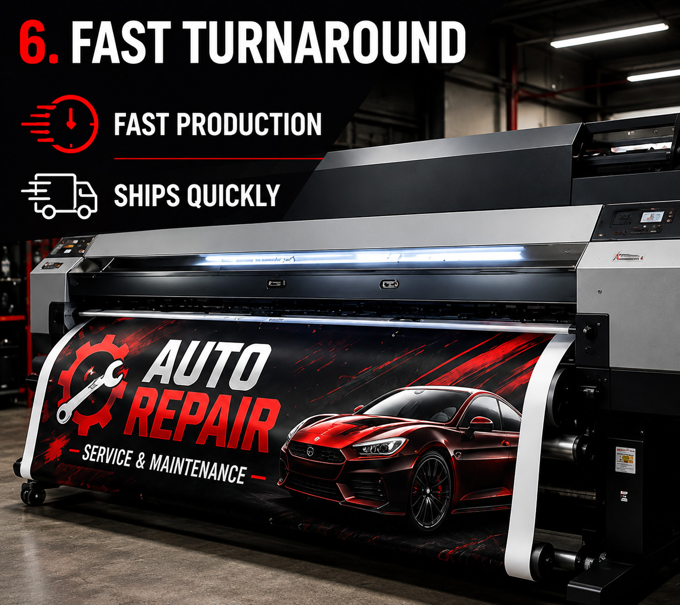 Auto Repair Custom Vinyl Banner Waterproof 13oz Heavy Duty Fast Ship