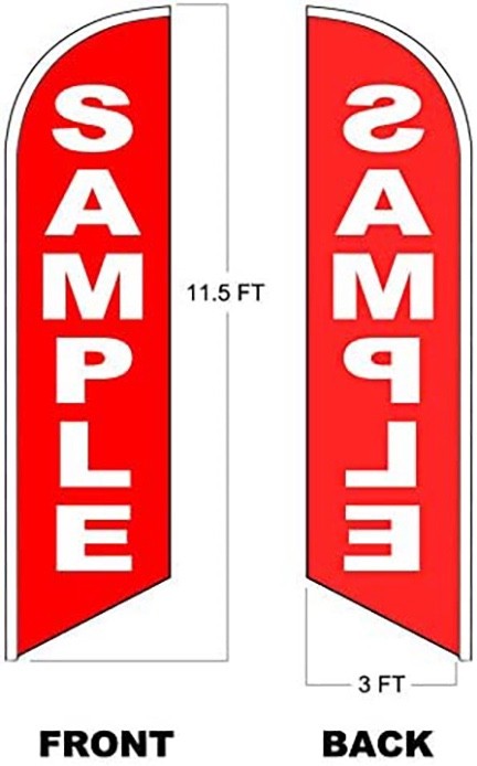 BOBA Windless Swooper Flag Feather Tea Drink Banner Sign 3×11.5 Ft bq