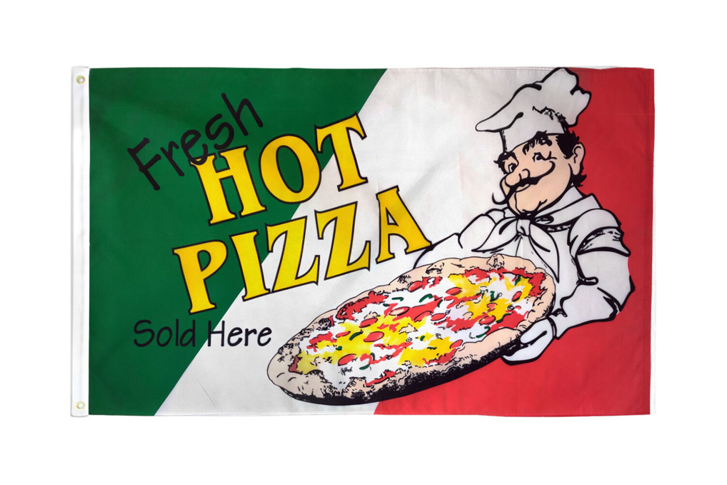 Fresh Hot Pizza Flag 3x5ft Pizza Banner Food Concessions Flag Pizza Sold Here