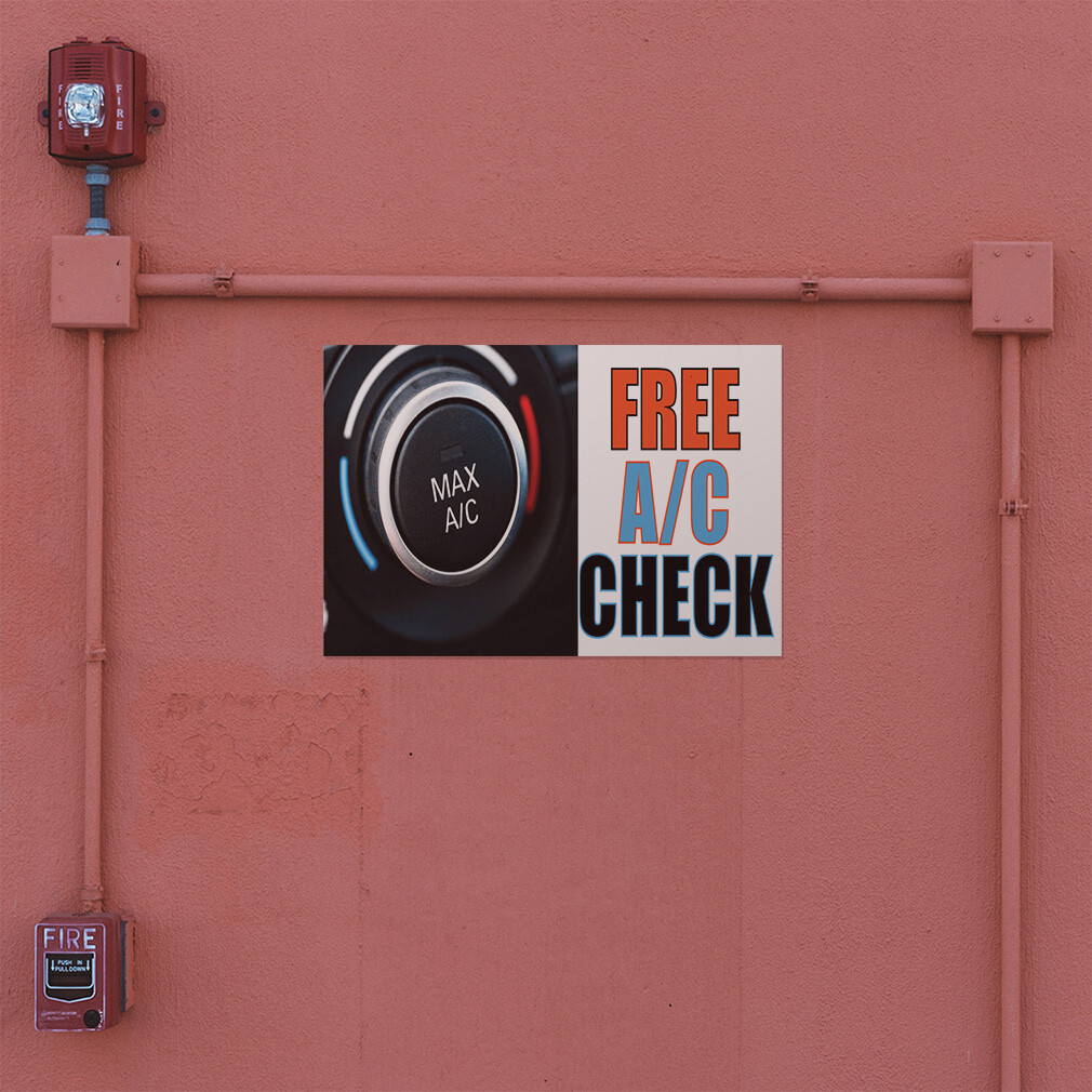 Decal Stickers Free A C Check Advertising Printing B Vinyl Store Sign Label