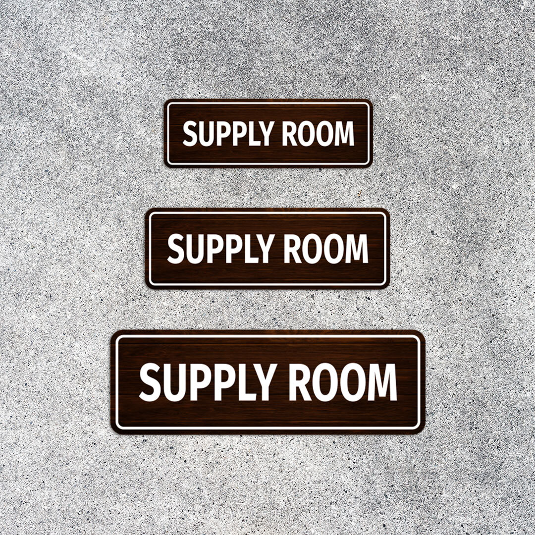 Standard Plus Supply Room Wall or Door Sign | Office & Home Decor