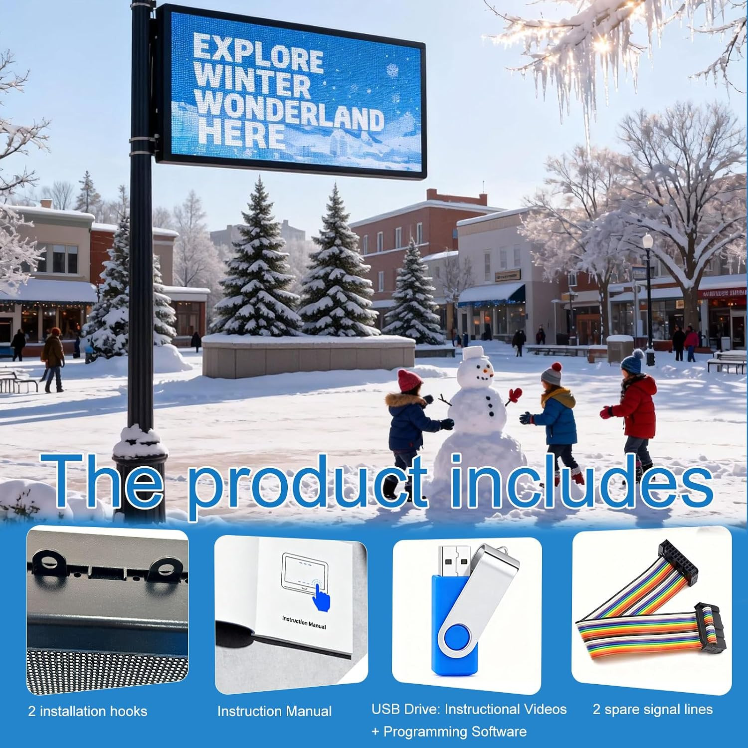 P6(40″ * 17″) Digital Programmable Scrolling Led Sign Scrolling Outdoor for Busi