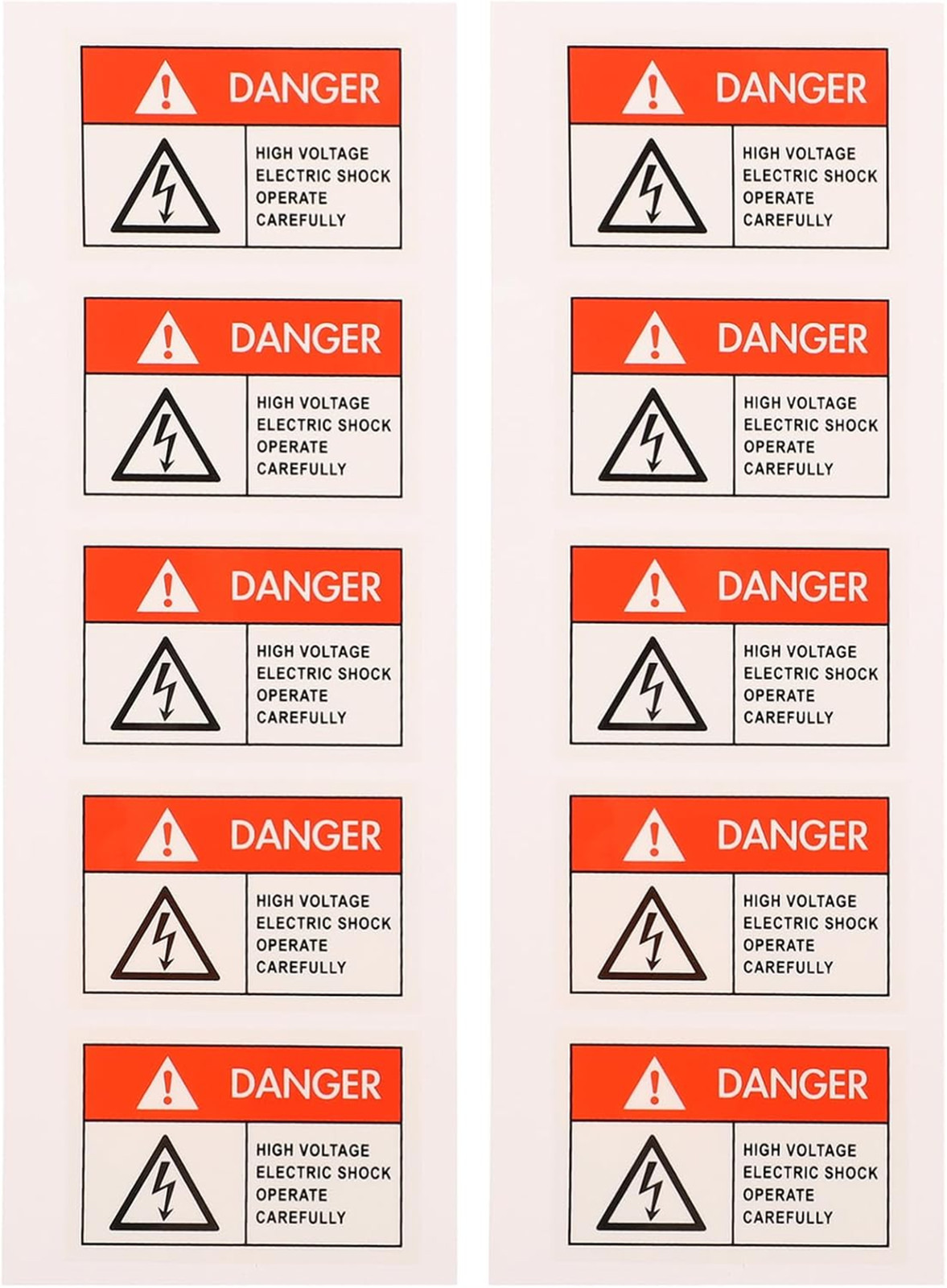 High Voltage Warning Stickers Adhesive Labels Safety Decals for Electrical