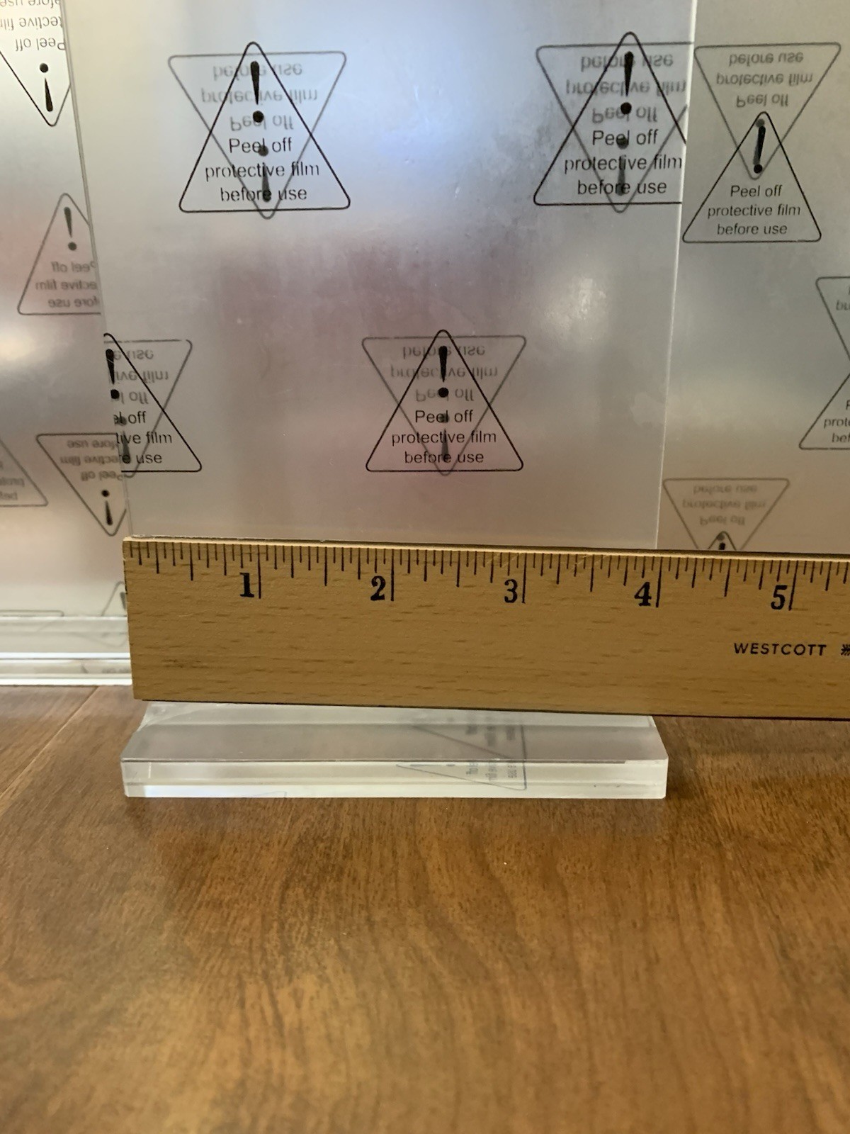 Set of 3 Clear Acrylic 4×6 Sign Holders – Vertical T-Shape Tabletop Frames NEW
