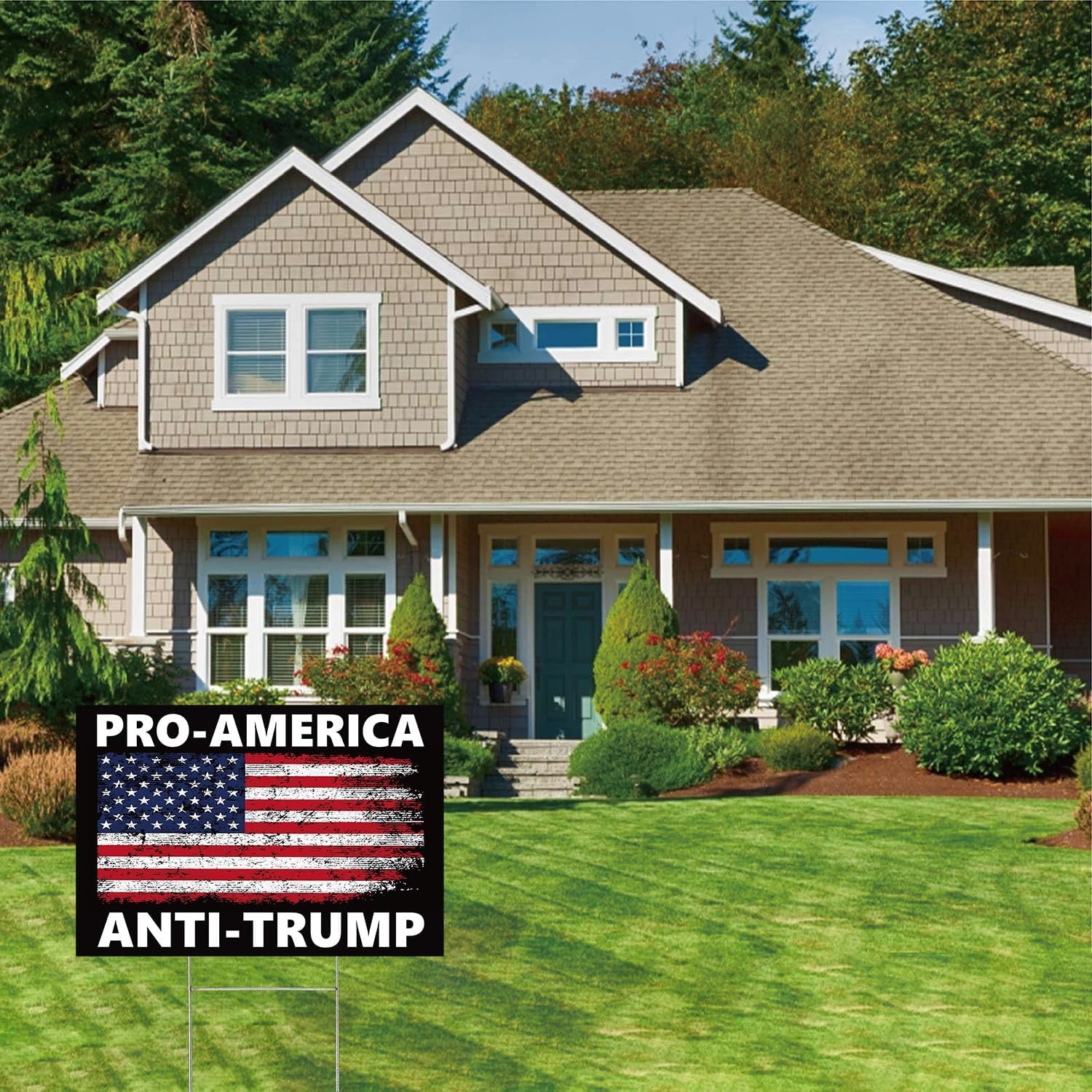 anti Trump Yard Sign Double Sided Corrugated Plastic Outdoor Lawn Ga
